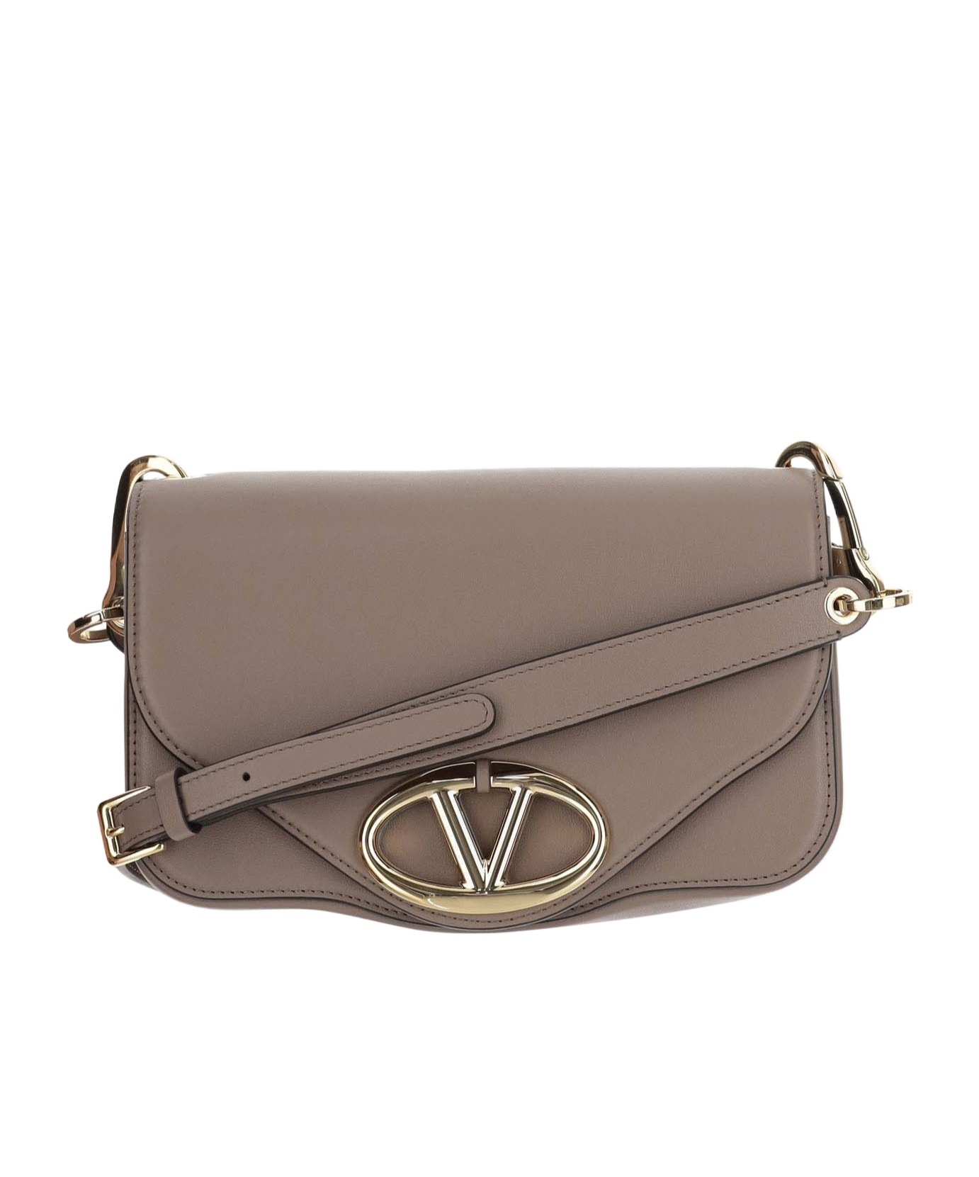 Valentino Vlogo Signature Messenger Bag In Gray