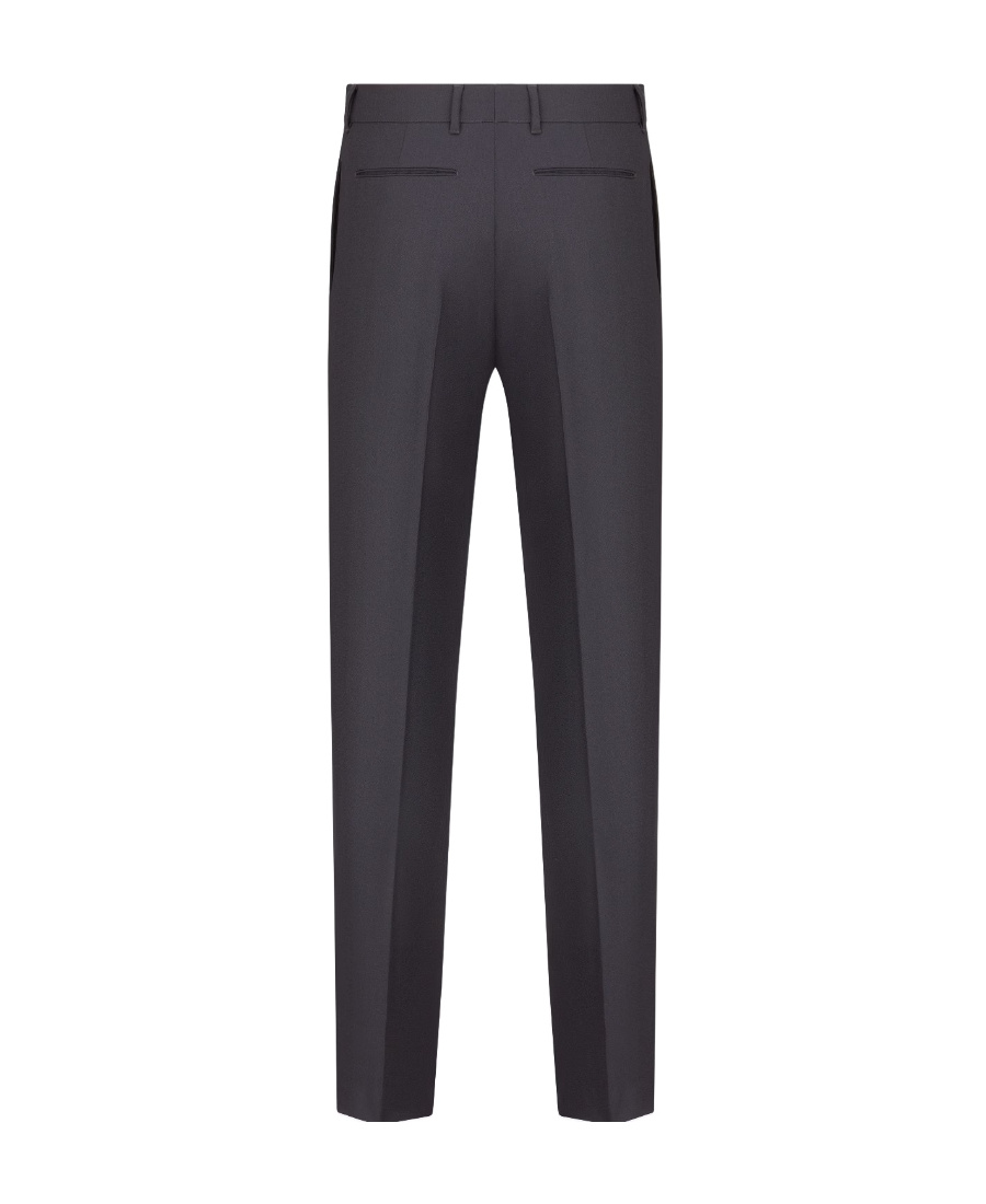 Dior Wool Button Casual Pants In Black