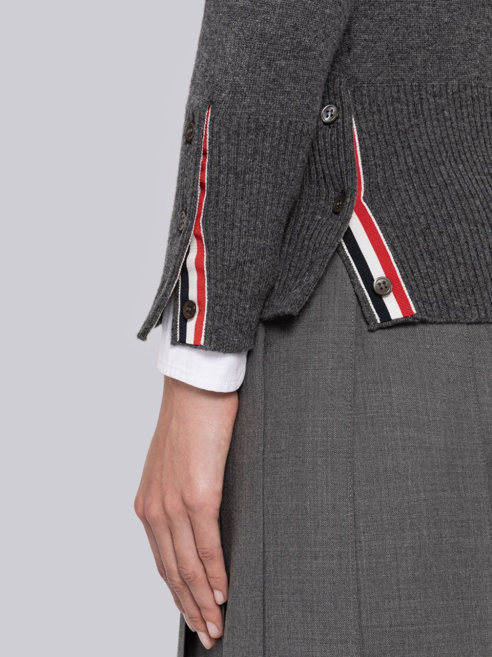 Thom Browne Virgin Wool Sweater In White