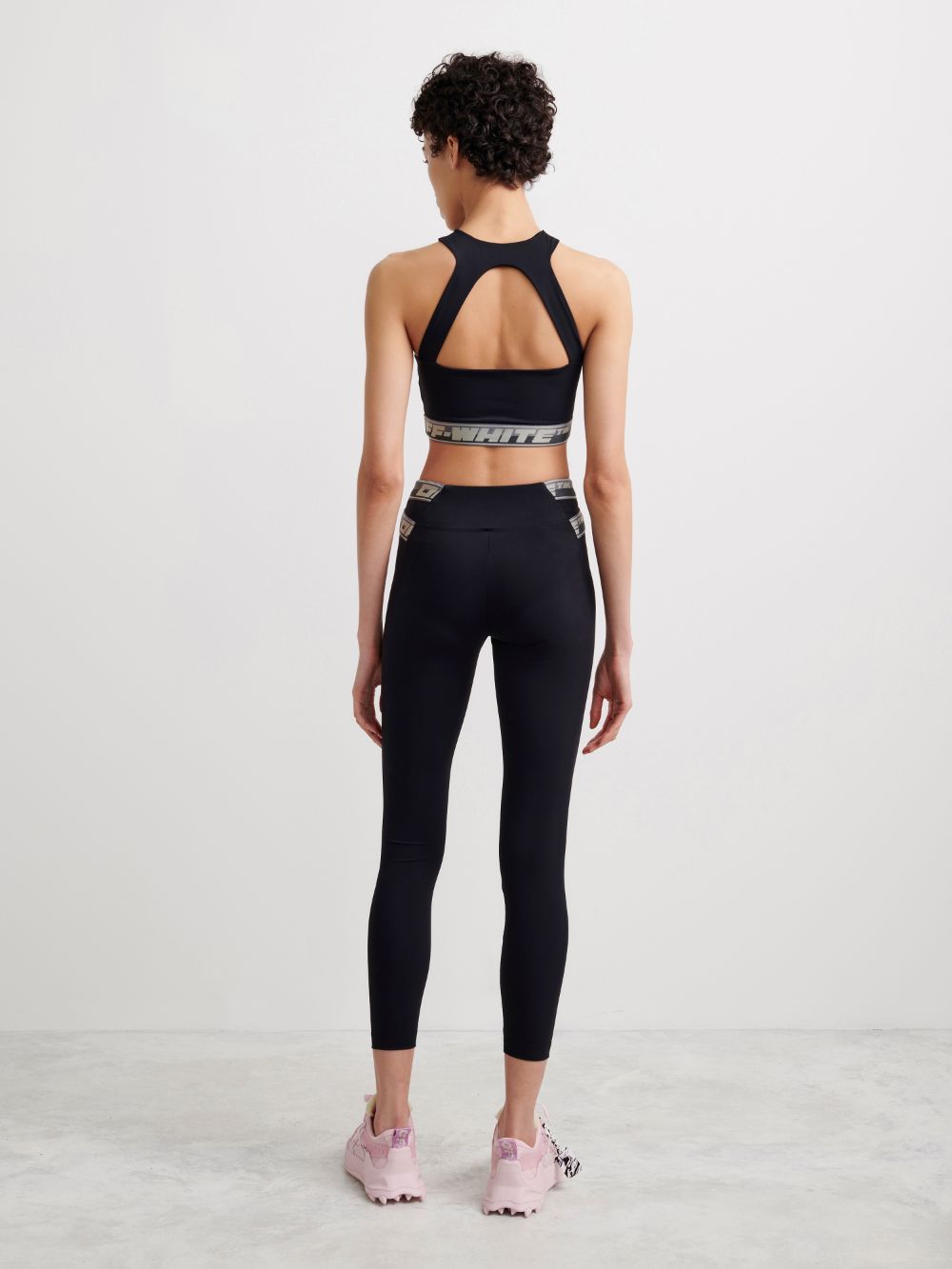 Off-white Athl Logo Band Leggings Black No Color In Black