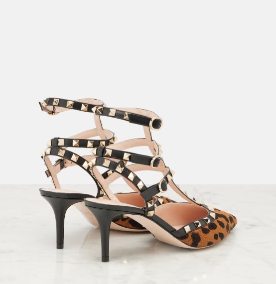 Valentino Rockstud High-heeled Sandals In Multi
