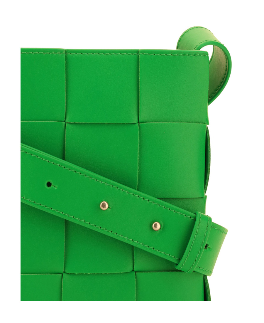 Bottega Veneta Mini Cassette Crossbody Bag In Green