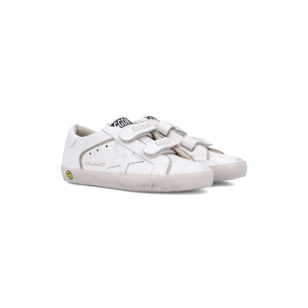 Golden Goose Girls White Kids Old Skool Distressed Leather Low-top Trainers 6 Months-5 Years In White