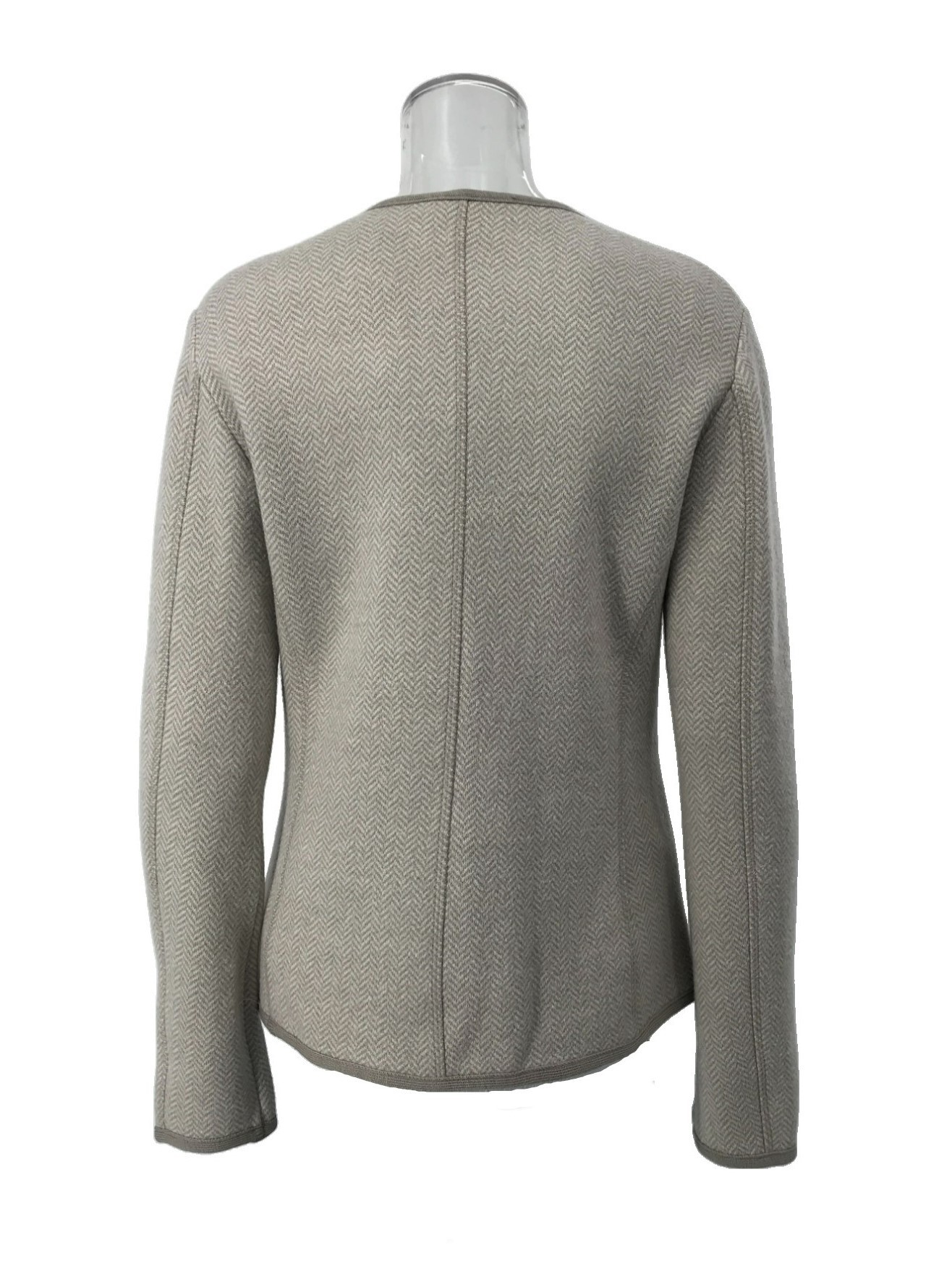 Max Mara Long-sleeved Casual Jacket In Gray