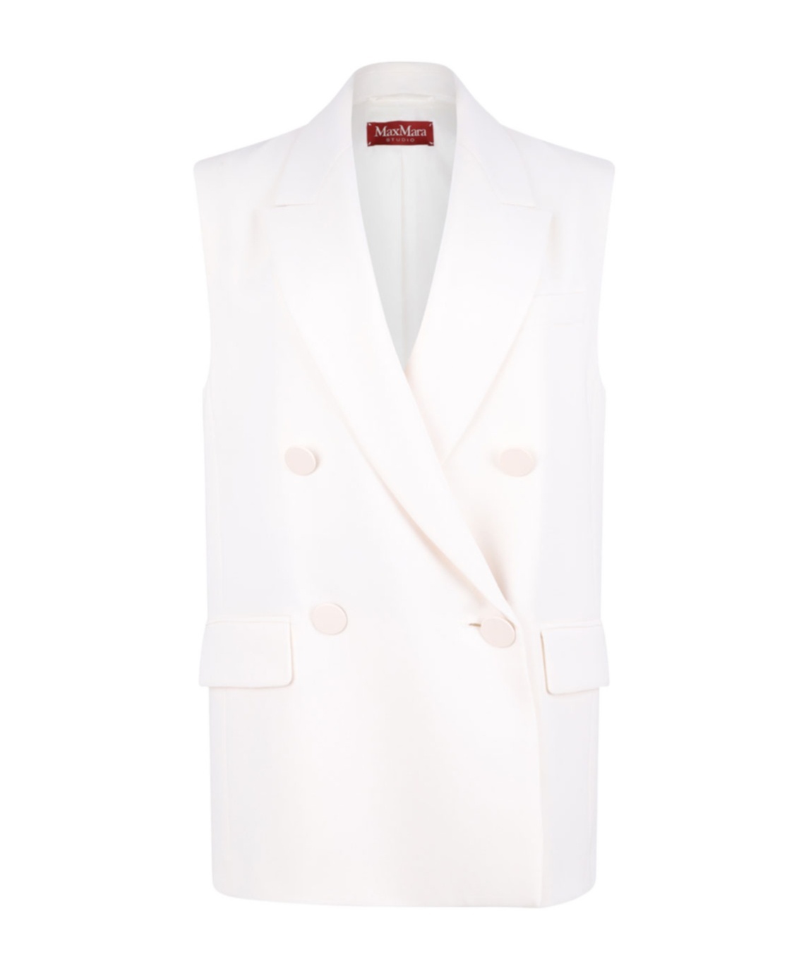 Max Mara Lapel Vest In White