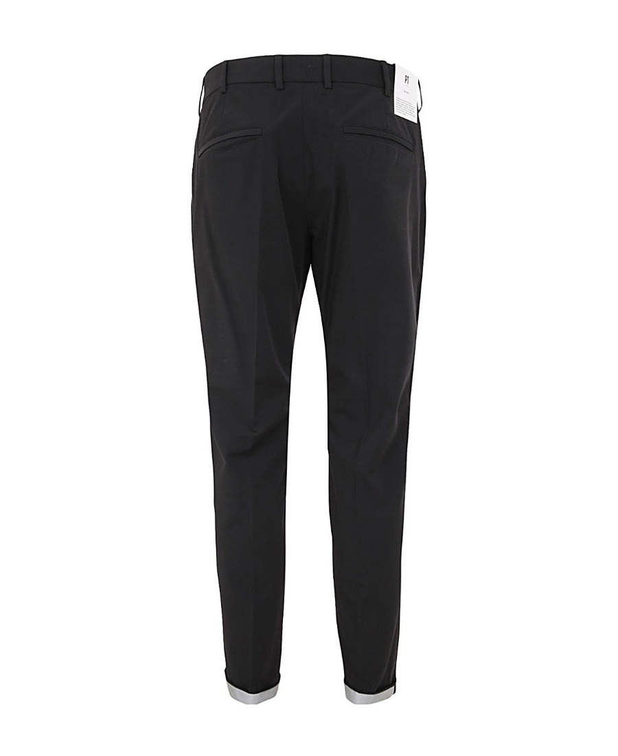 Pt01 Logo Casual Trousers In Black