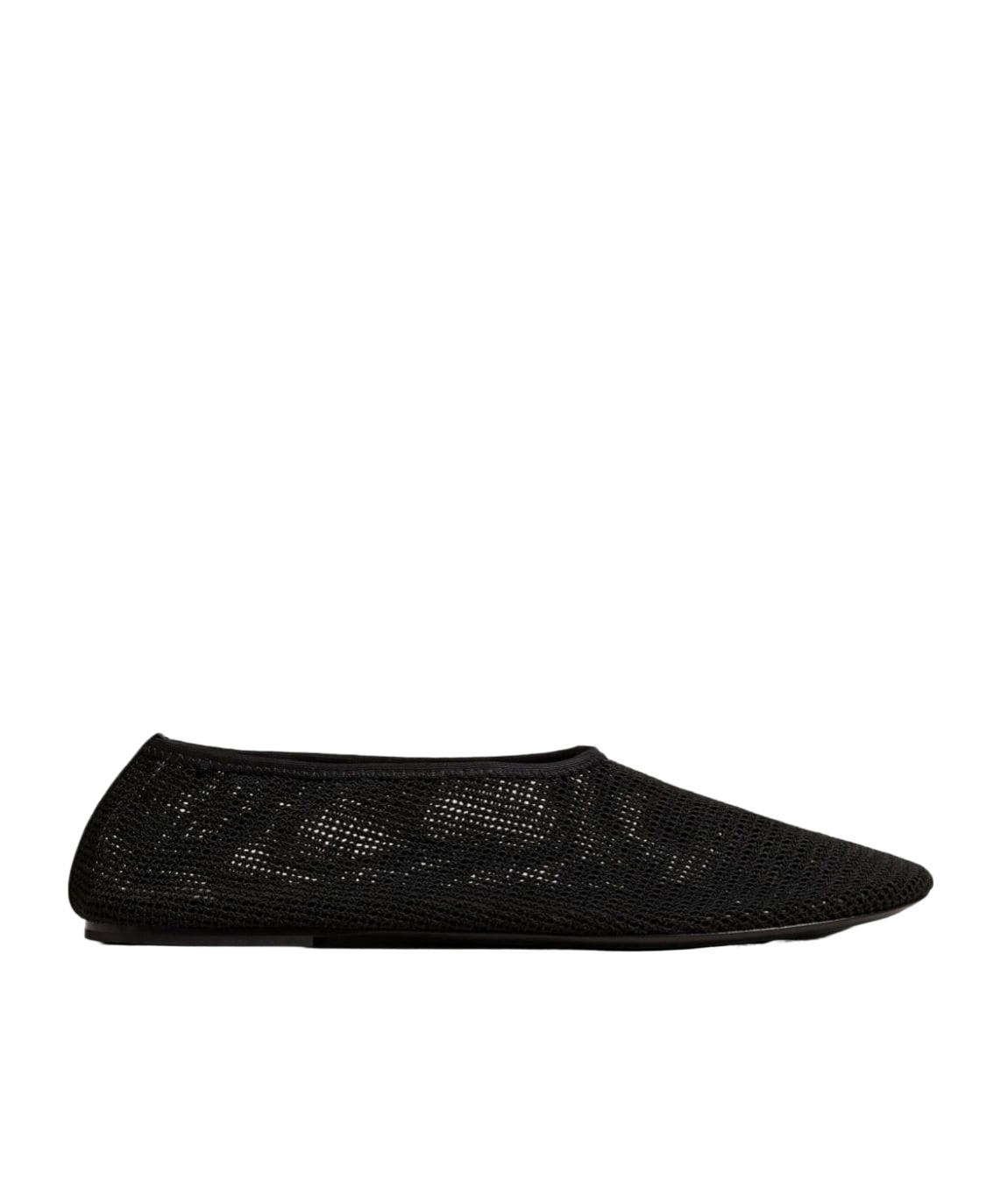 Khaite The Maiden Mesh Ballerina Shoes In Black