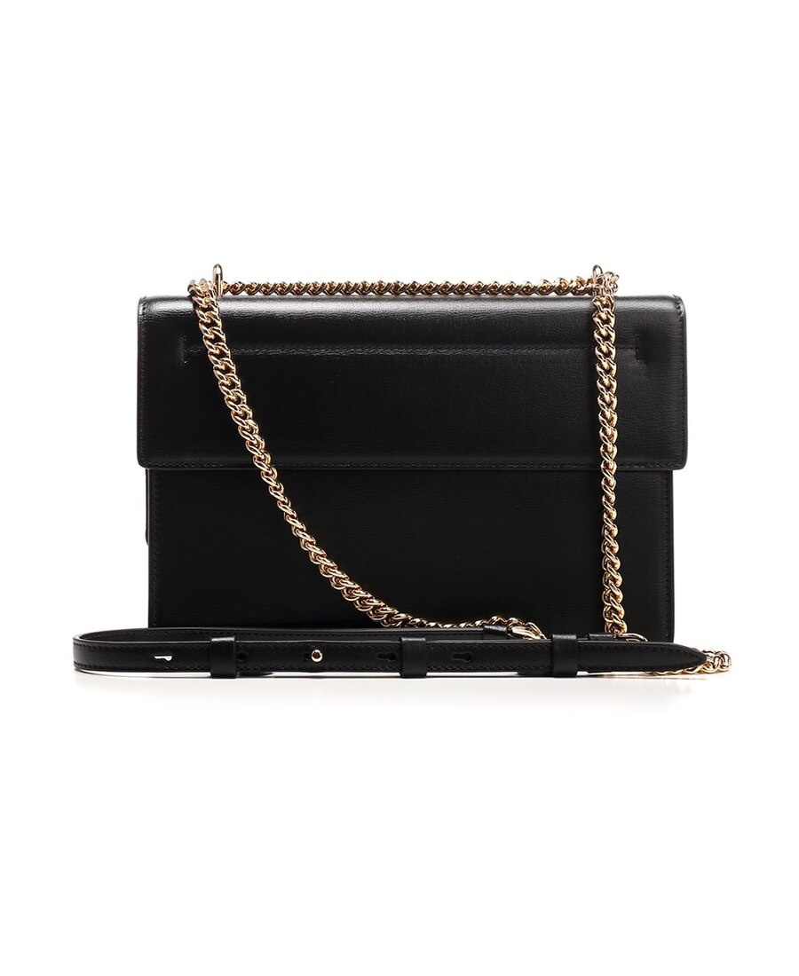 Shop Ferragamo Salvatore Vara Bow Medium Shoulder Bag In Black