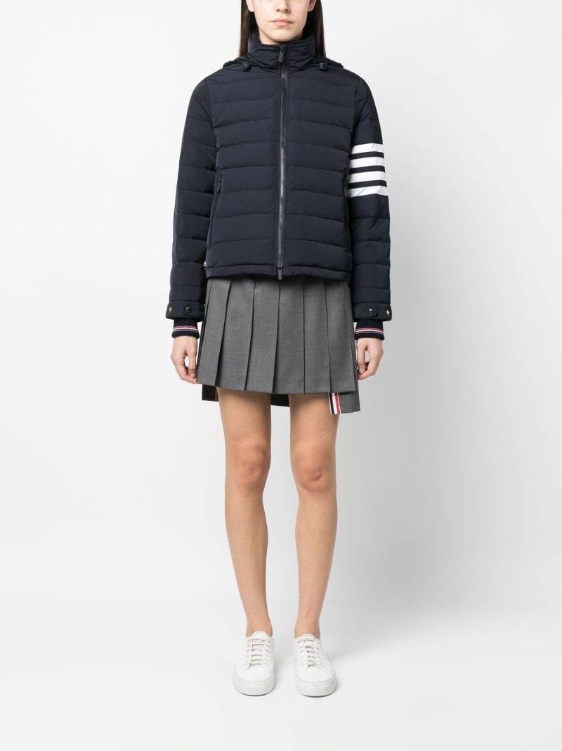 Thom Browne 4-bar Stripe Funnel-neck Ski Jacket In Black
