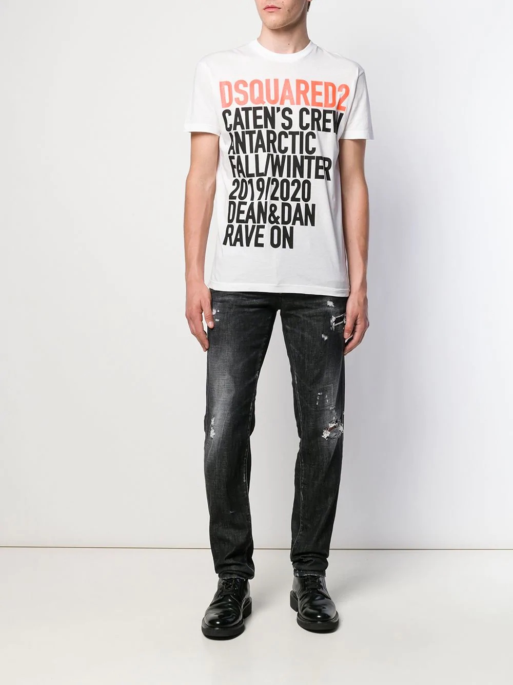 Dsquared2 Distressed Slim-fit Jeans In Black