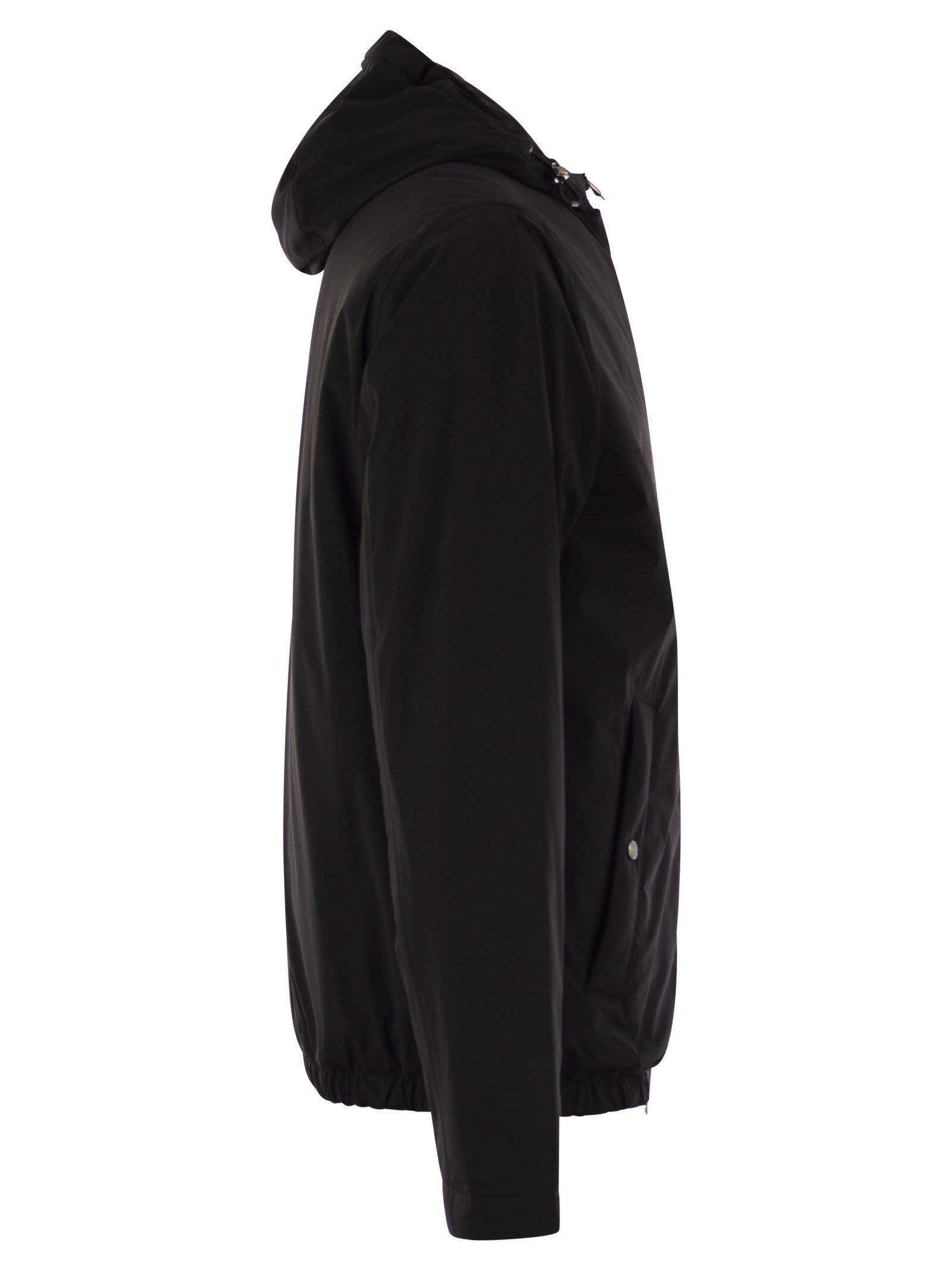 Herno Men Nylon Travel Jacket In Black