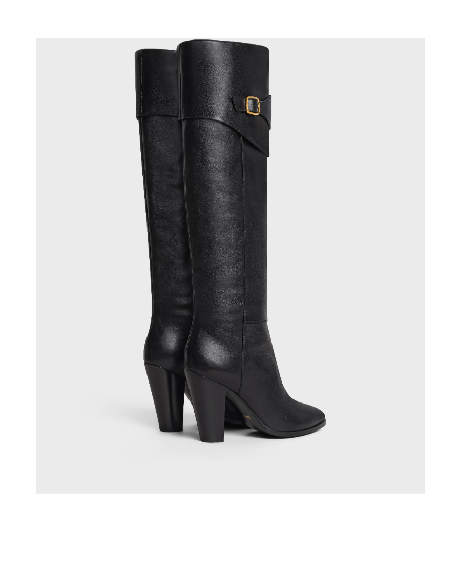 Celine Almond-shaped Boots In Black