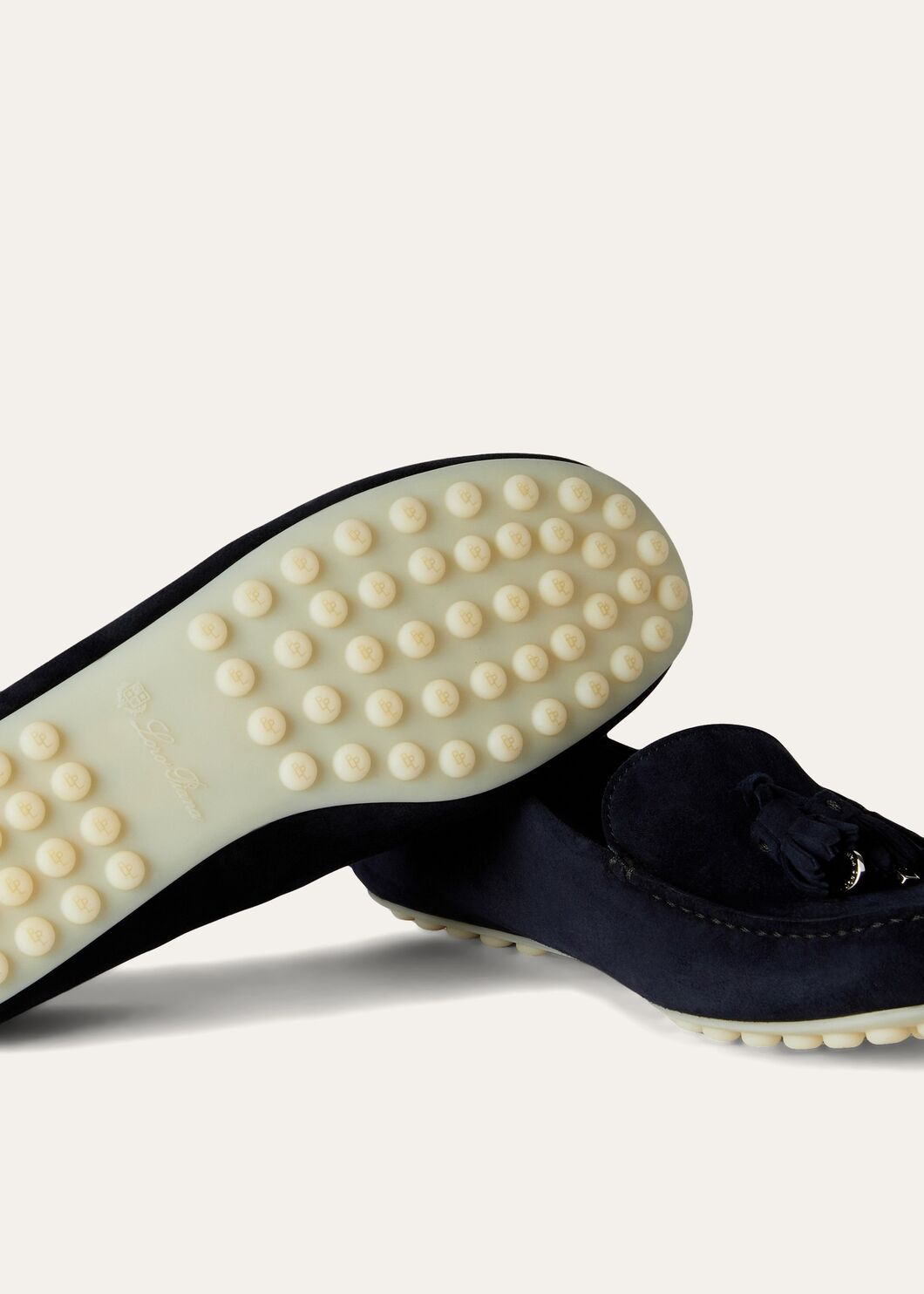 Loro Piana Suede Tassel Moccasin Loafers In Black