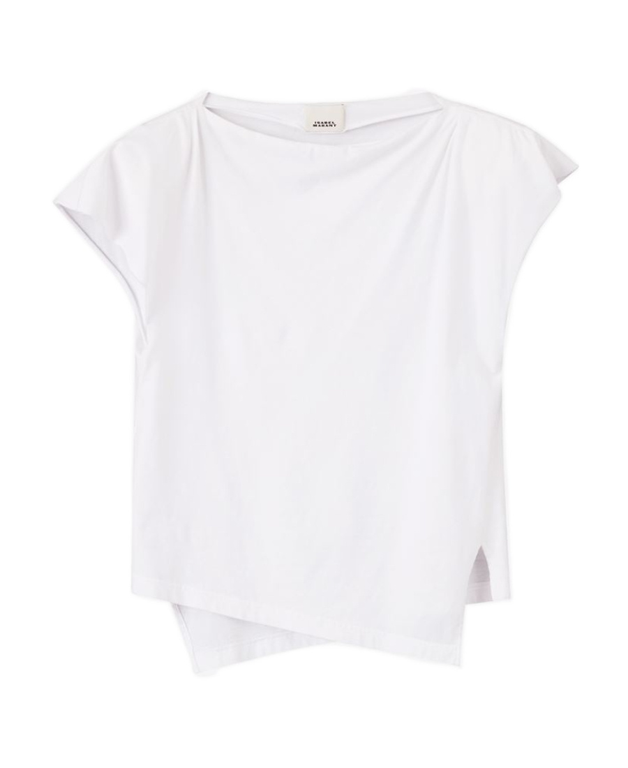 Isabel Marant Sebani Padded Asymmetric T-shirt In White
