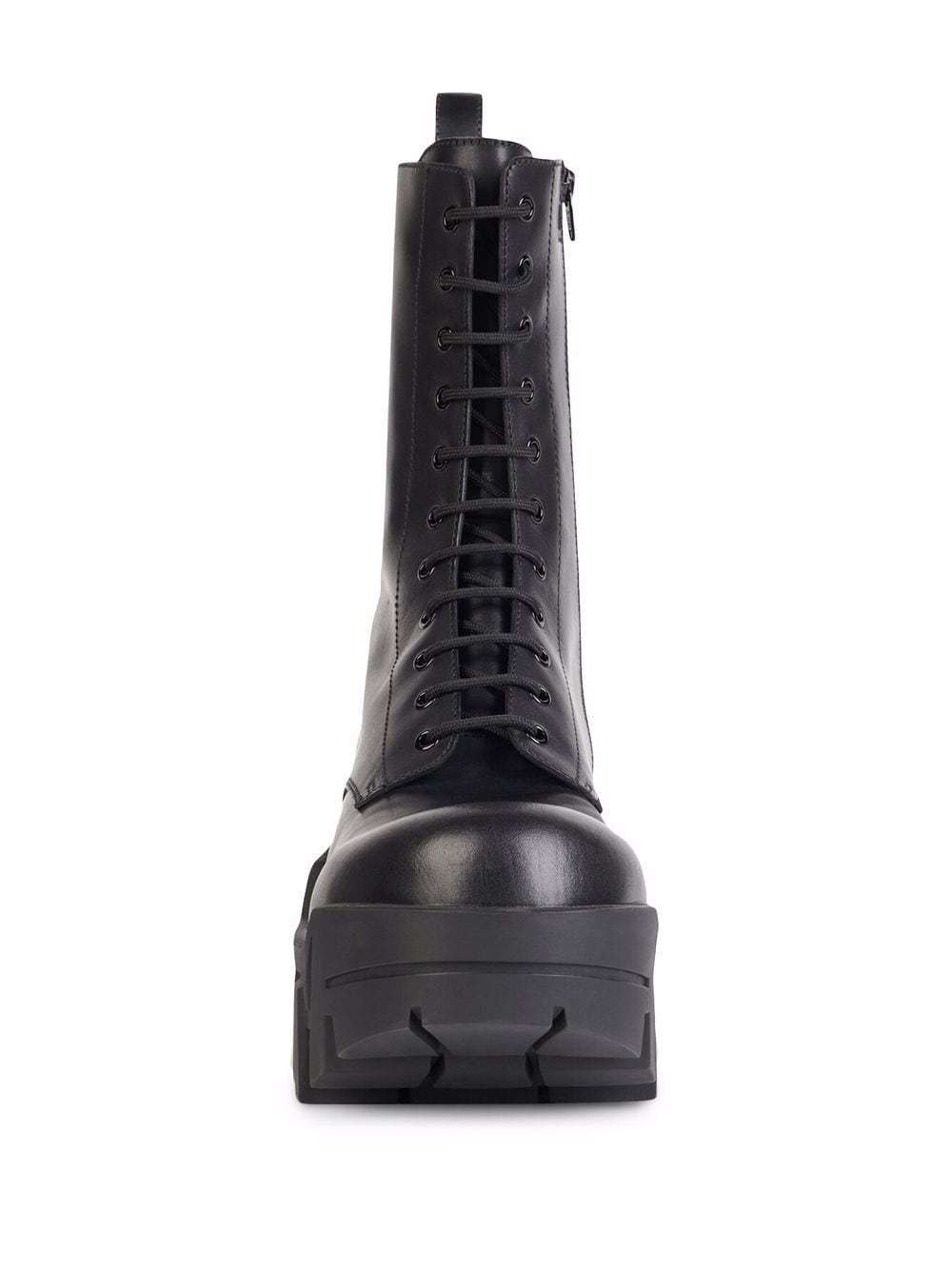 Balenciaga Bulldozer Lace-up Boots In Black