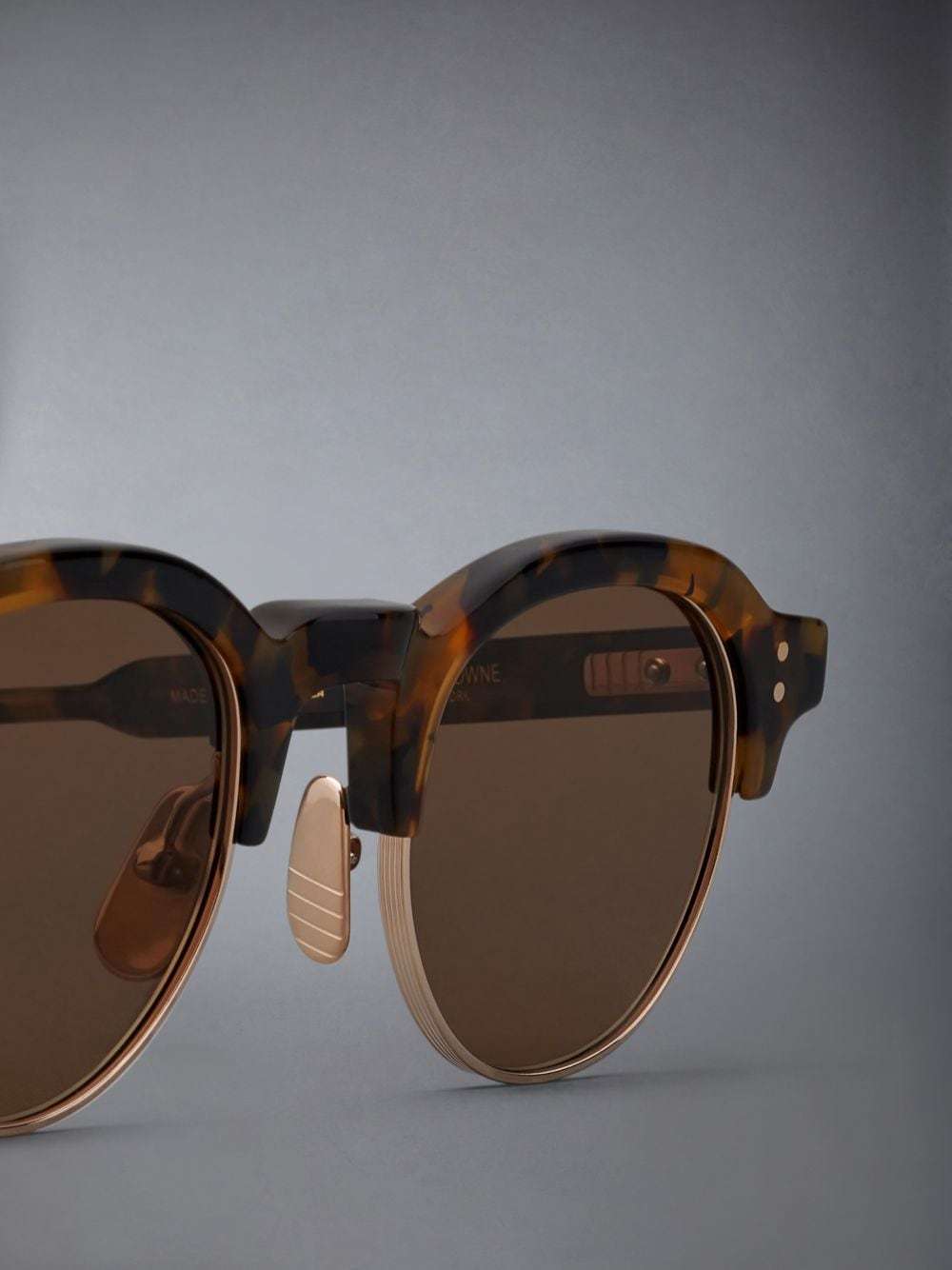 Thom Browne Tortoiseshell Oval-frame Sunglasses In Brown
