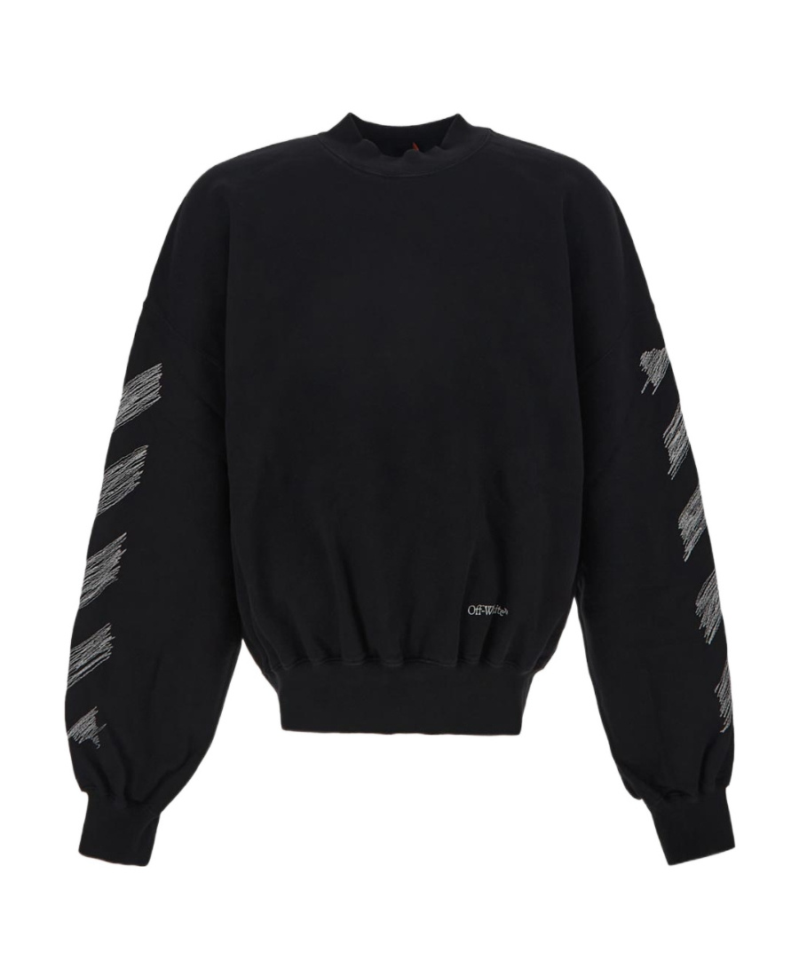 Off-white Scribble Diag Print Sweatshirt In Black
