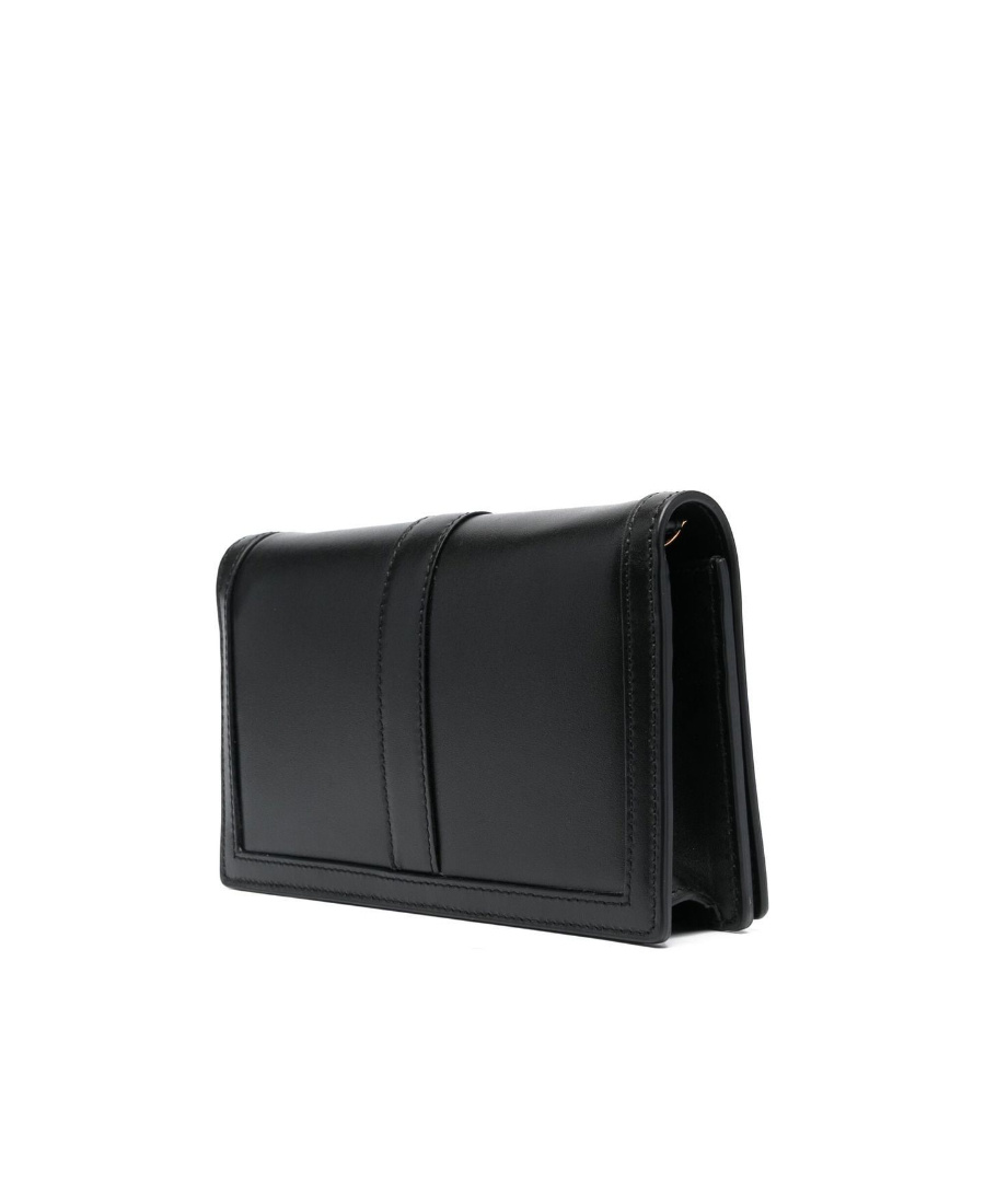 Versace Greca Goddess Leather Shoulder Bag In Black