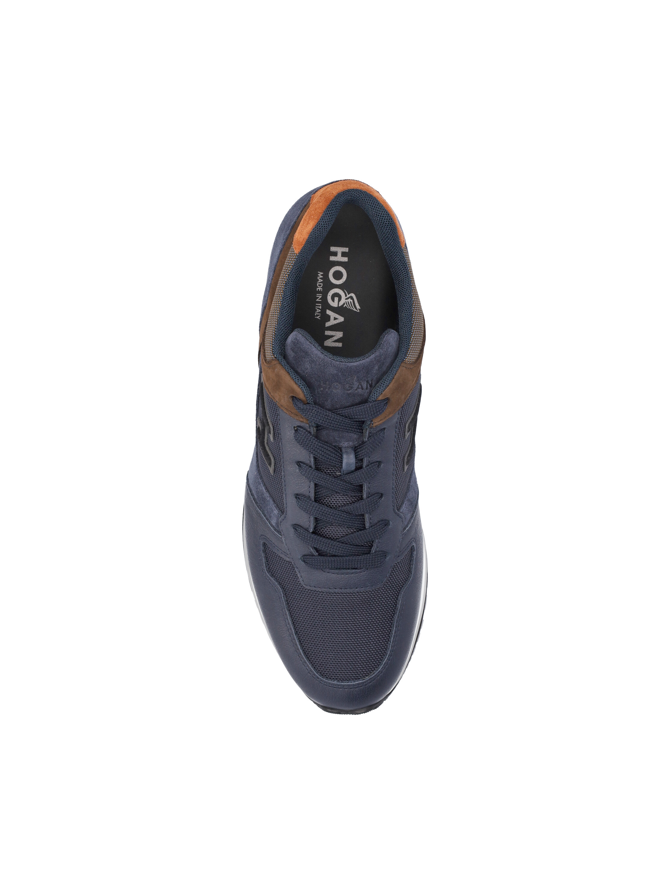 Hogan Panelled-leather Trainers In Black