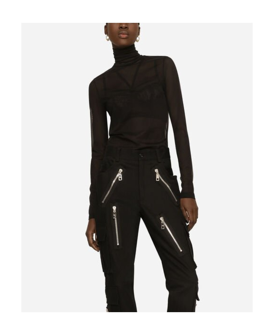 Dolce & Gabbana Nylon Top In Black