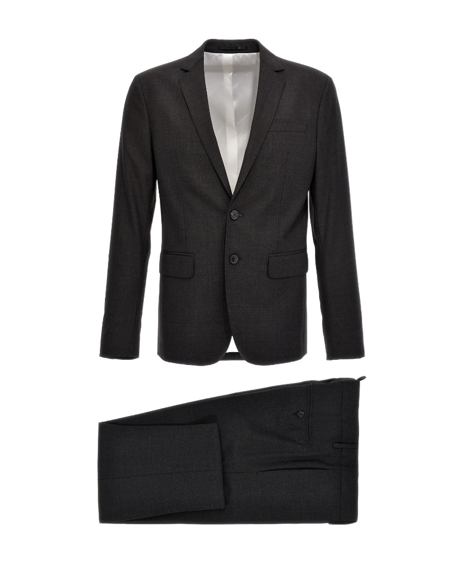 Dsquared2 Tailored Wool Suit Set Pockets In Black