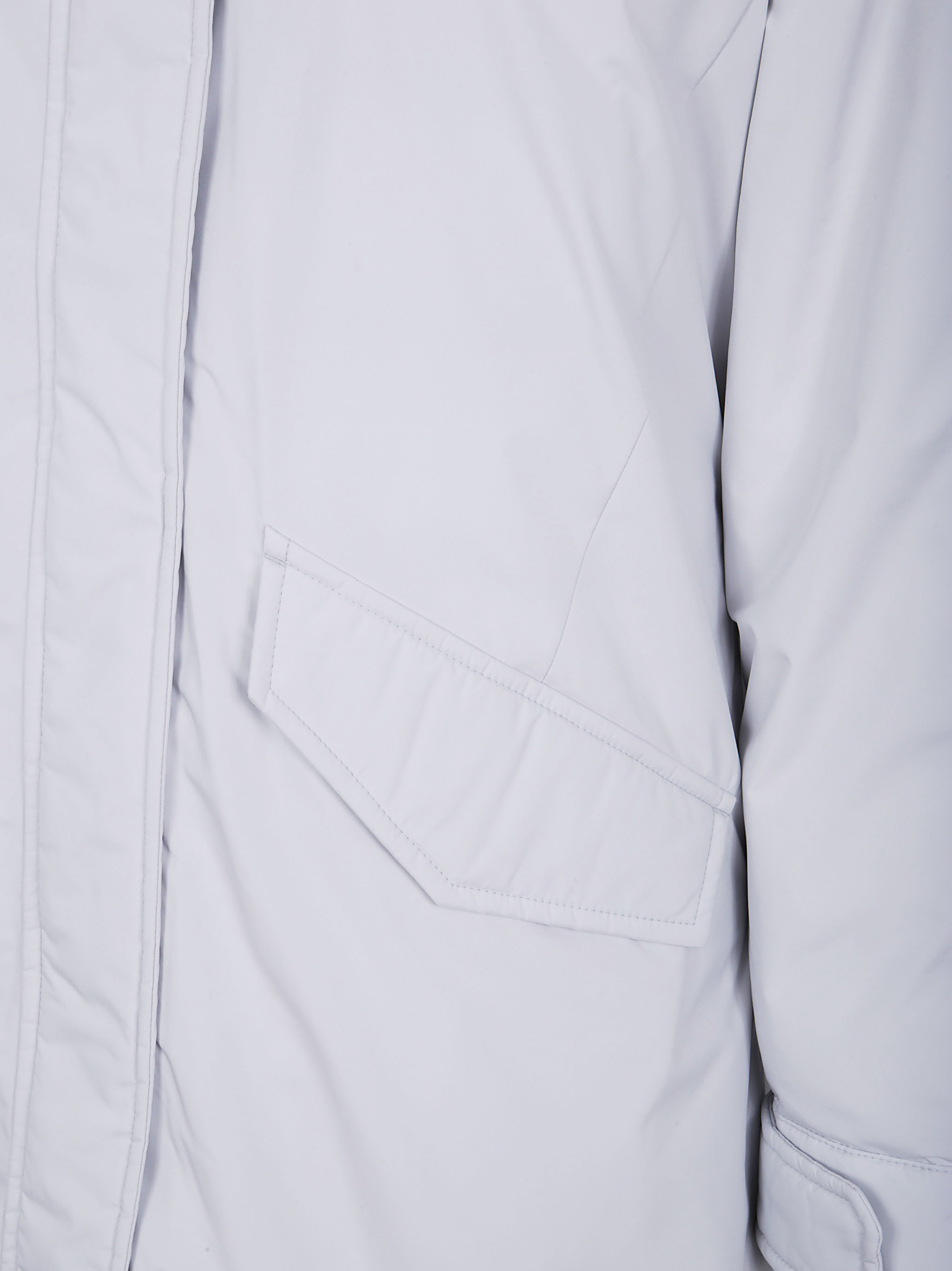 Woolrich Cloud Stand-collar Belted Coat In Metallic