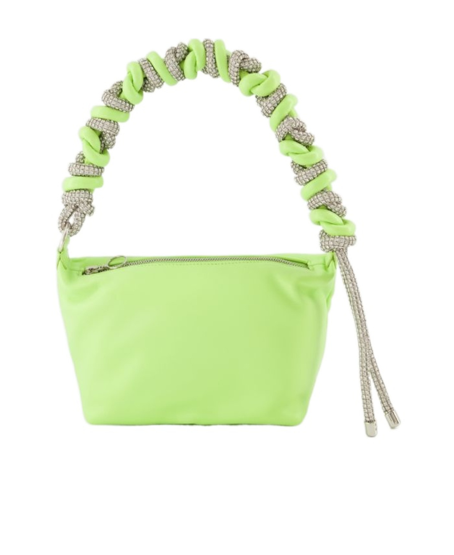 Kara Phone Cord Leather Bag In Green