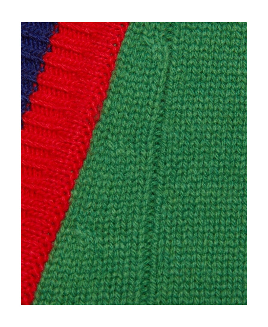 Gucci Rib Knitted Cardigan Sweater In Green
