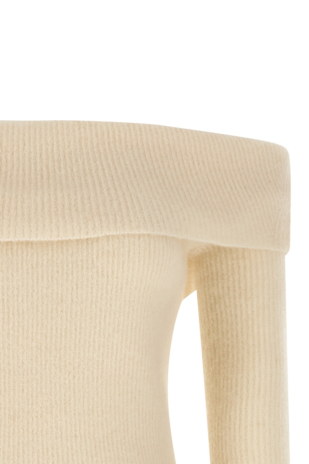 Rick Owens Long Sleeve Off Shoulder Knit Sweater In Neutral