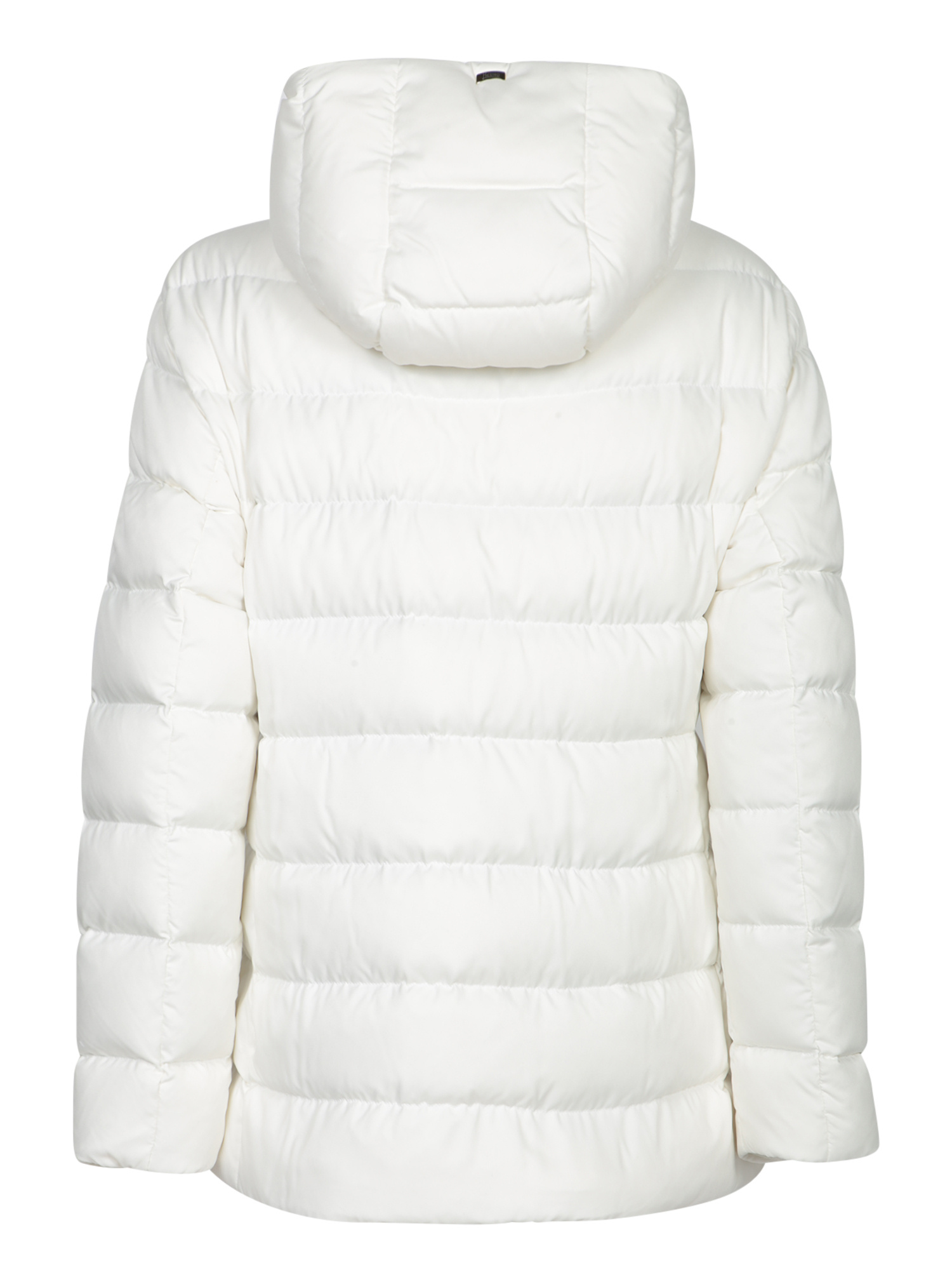 Herno Hooded Zip-up Padded Jacket In White