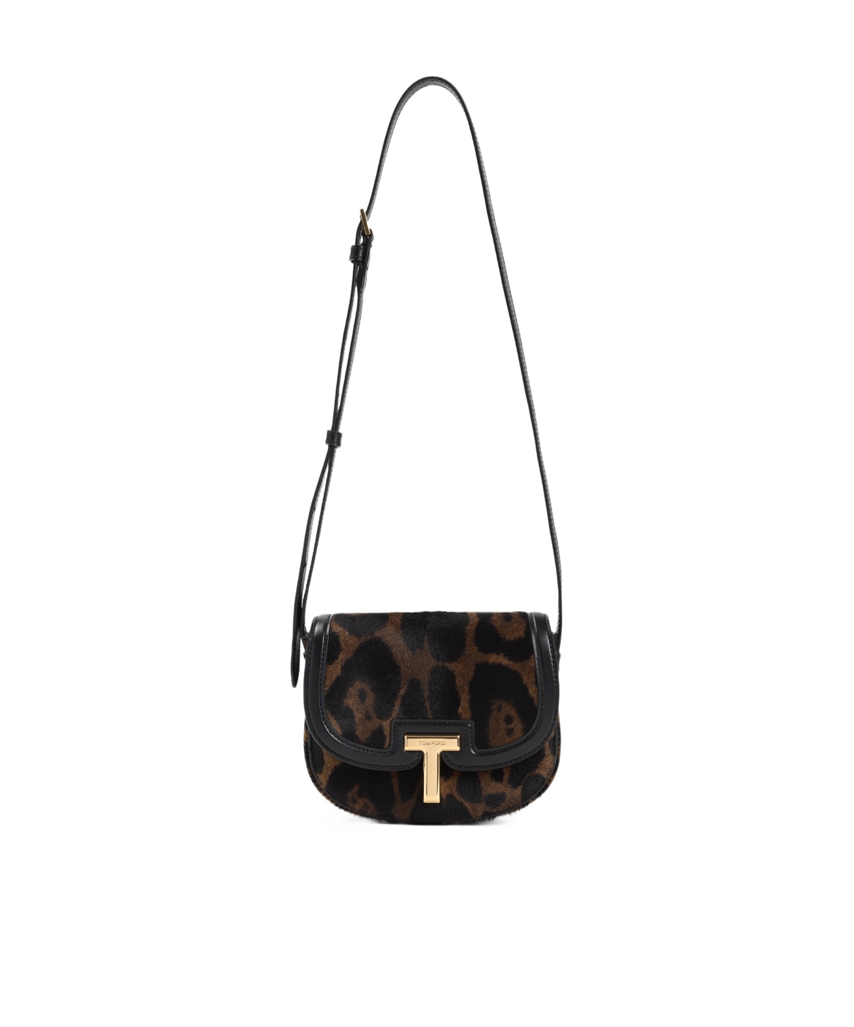 Tom Ford Wallis Leather-trimmed Leopard-print Calf Hair Shoulder Bag In Animal Print