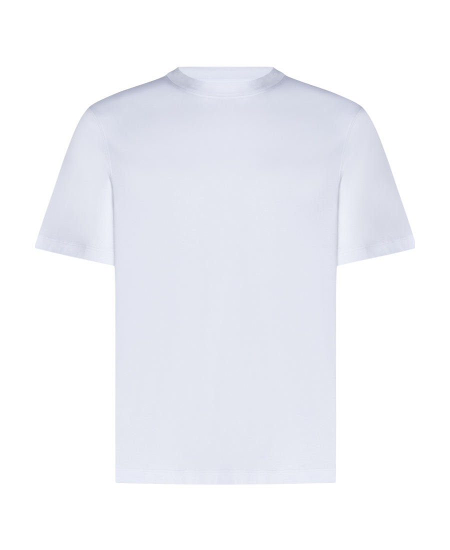 Brunello Cucinelli Cotton Jersey Crew Neck T-shirt With Faux-layering Clothing In White