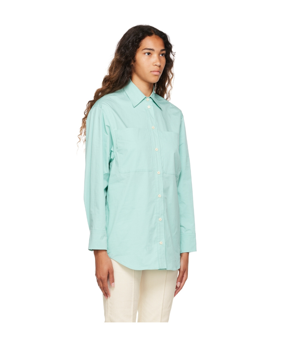 Isabel Marant Logo Long-sleeved Shirt In Blue