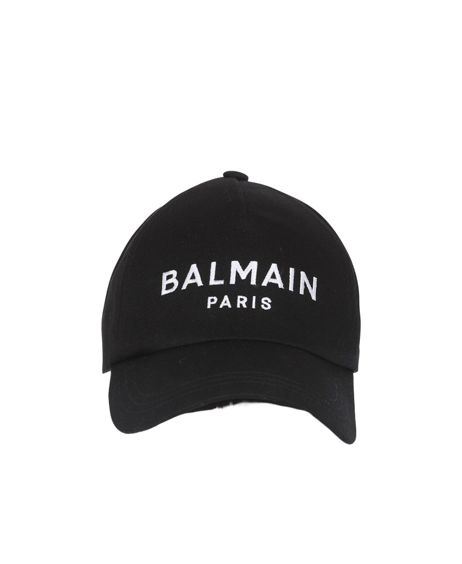 Balmain Logo-embroidered Baseball Cap In Black