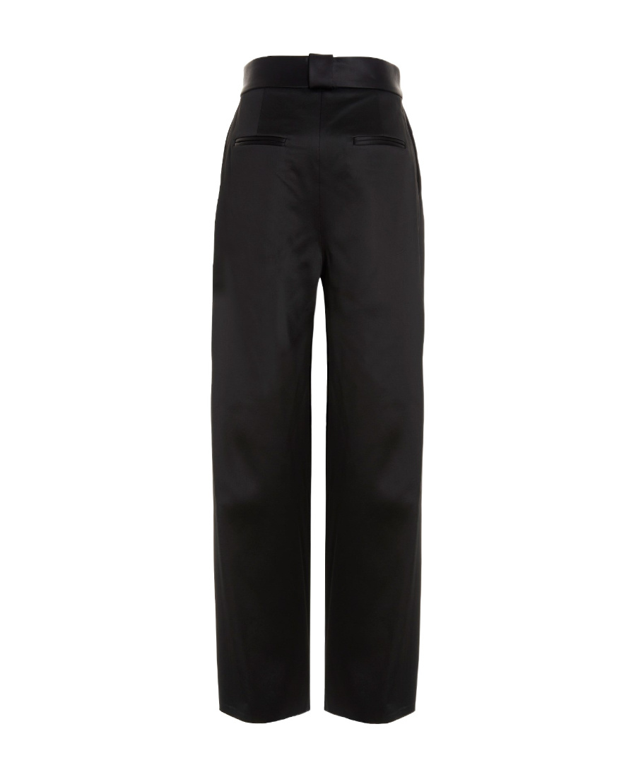 Khaite Pleat Detailed Wide-leg Trousers In Black