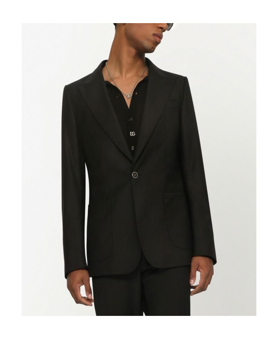 Dolce & Gabbana Single-breasted Blazer Jacket In Black