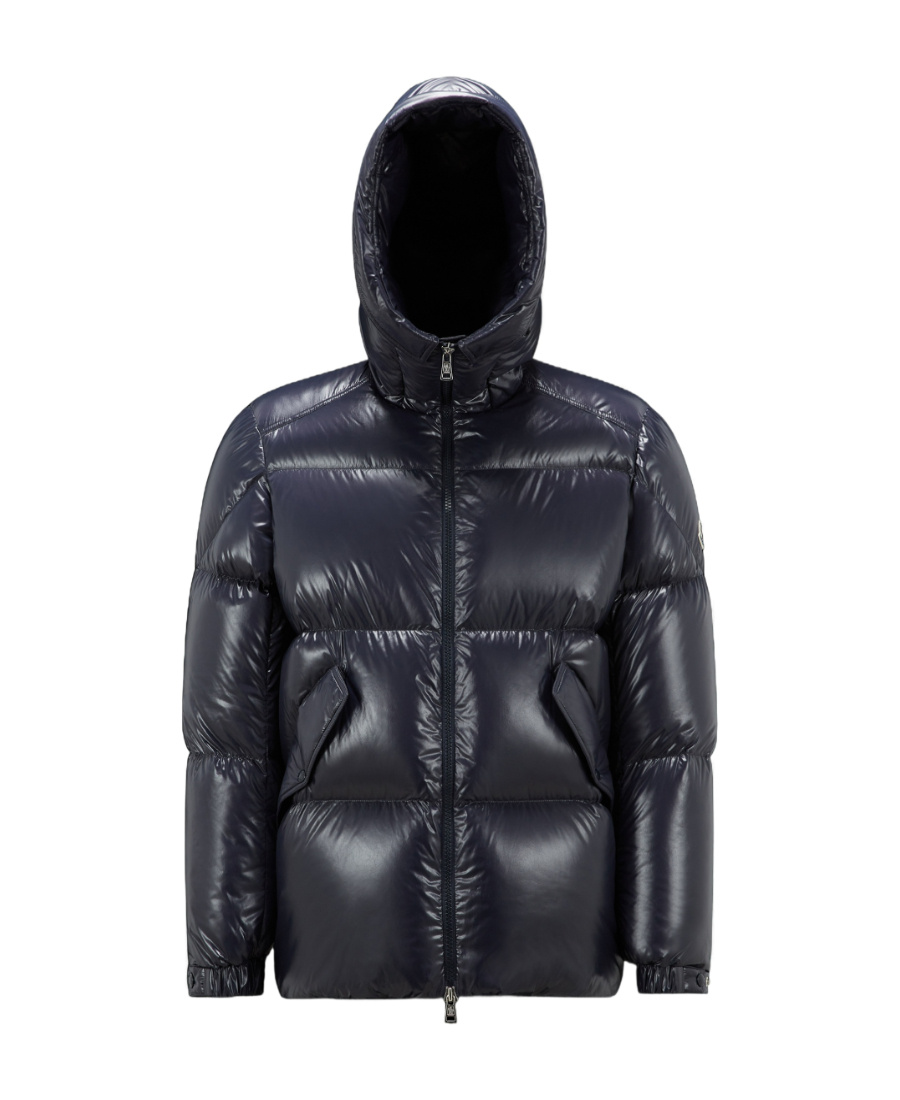 Moncler Padded Hooded Jacket In Midnight Blue