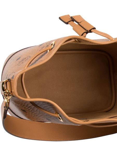 Mcm Hogan Dessau Monogram Printed Bucket Bag In Brown