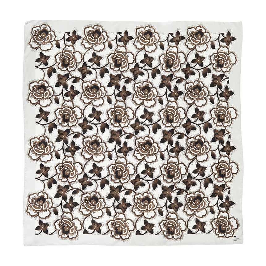 Weekend Max Mara Patterned Silk Scarves In White