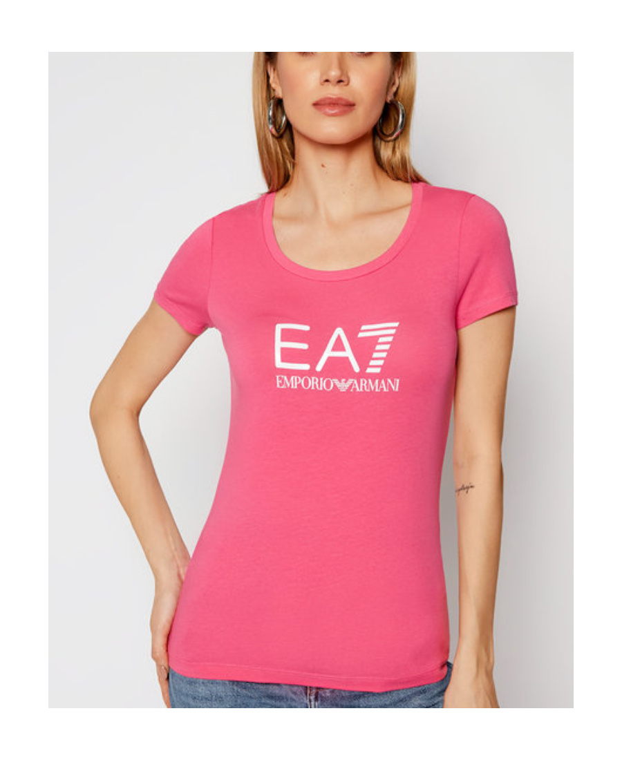 EMPORIO ARMANI SCOOP-NECK LOGO T-SHIRT