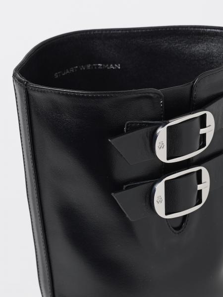 Stuart Weitzman Emerson Moto Boots In Black