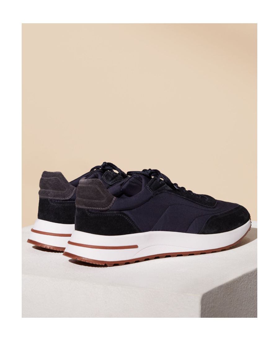 Loro Piana Quilted-panel Low-top Sneakers In Black