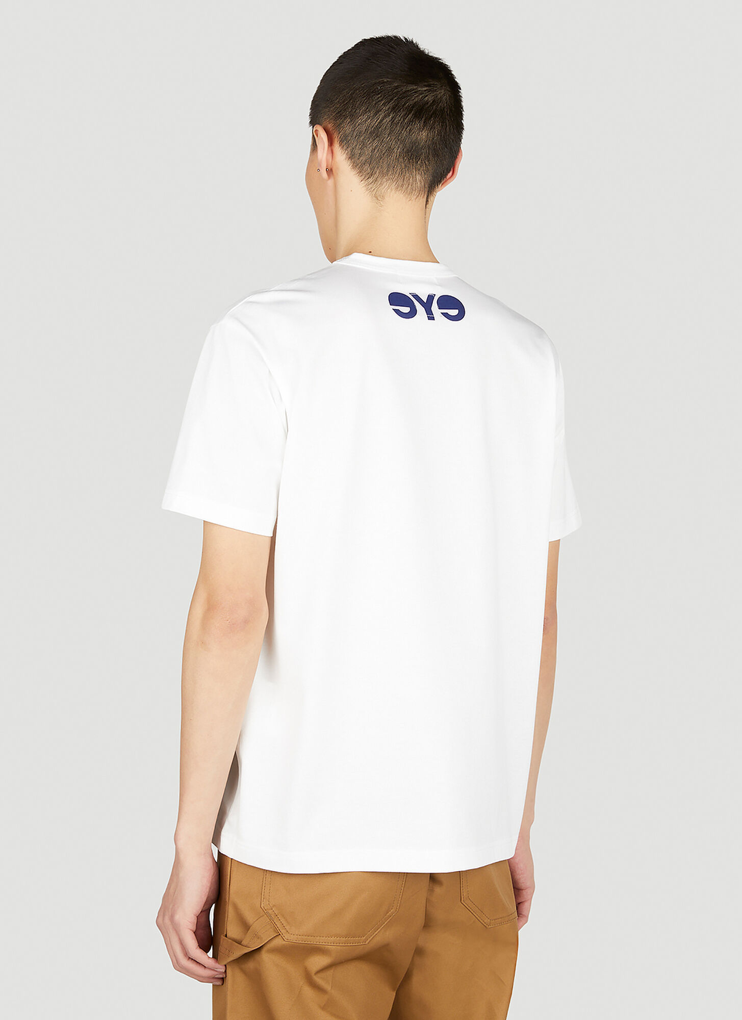 Junya Watanabe X Carhartt Printed T-shirt With Round Neck In White