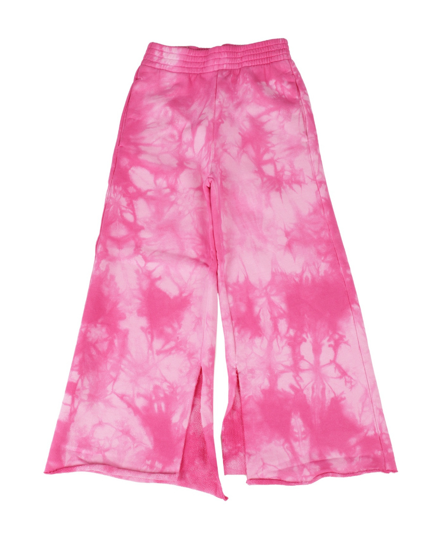 Mm6 Maison Margiela Tie Dye Print Cotton Sweatpants In Pink