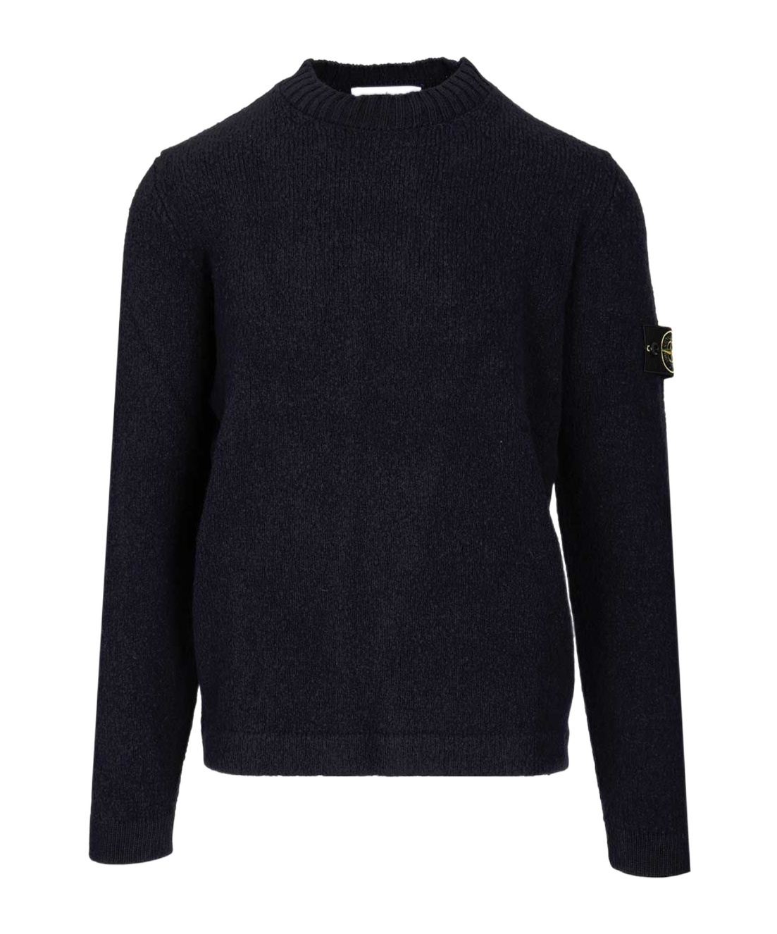 Stone Island Ribbed Wool Turtleneck Sweater Clothing In Black