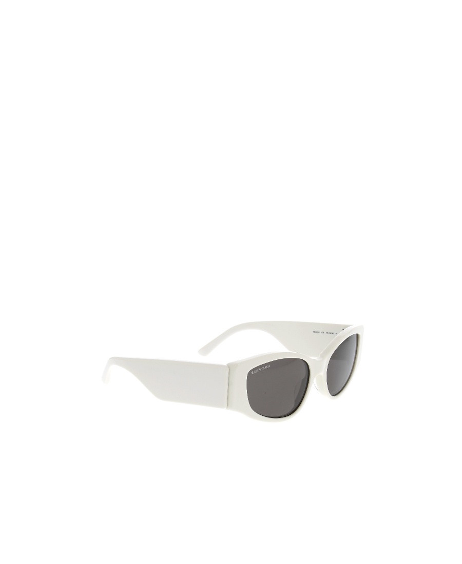 Balenciaga Logo-print Biker Sunglasses In White