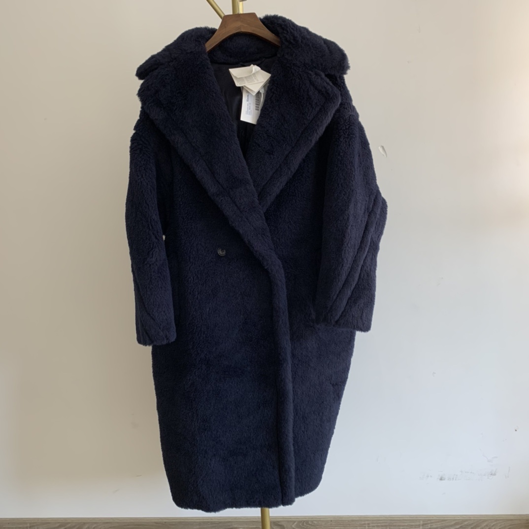 Max Mara Hooded Coat With Belt In Black Wool In Black