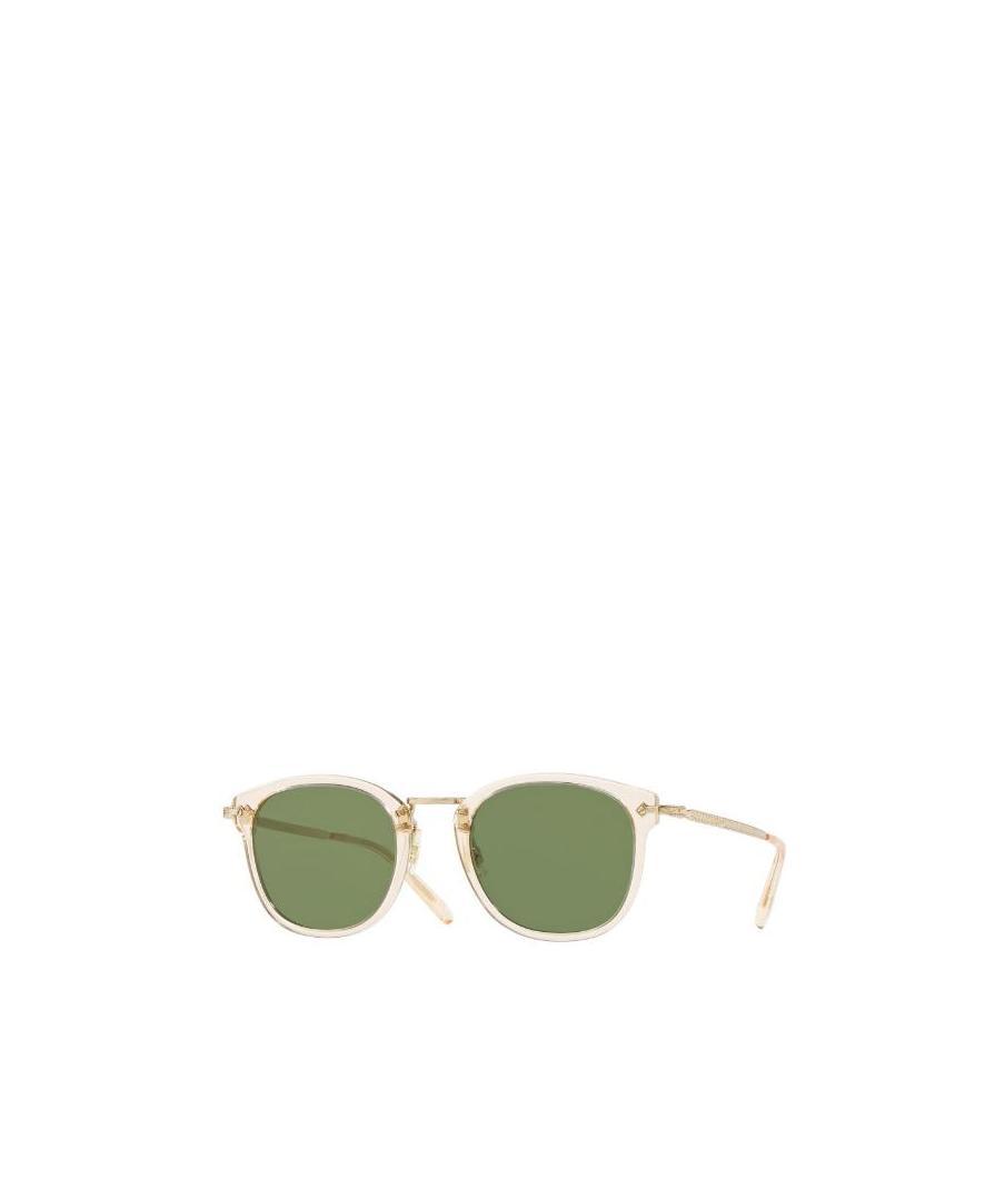Oliver Peoples Geometric Frame Sunglasses In Gold