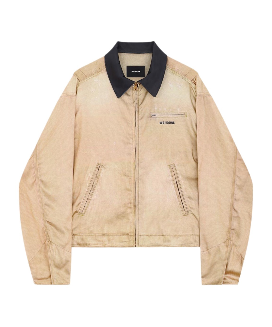 We11 Done Lapel Long Sleeve Casual Jacket In Nude