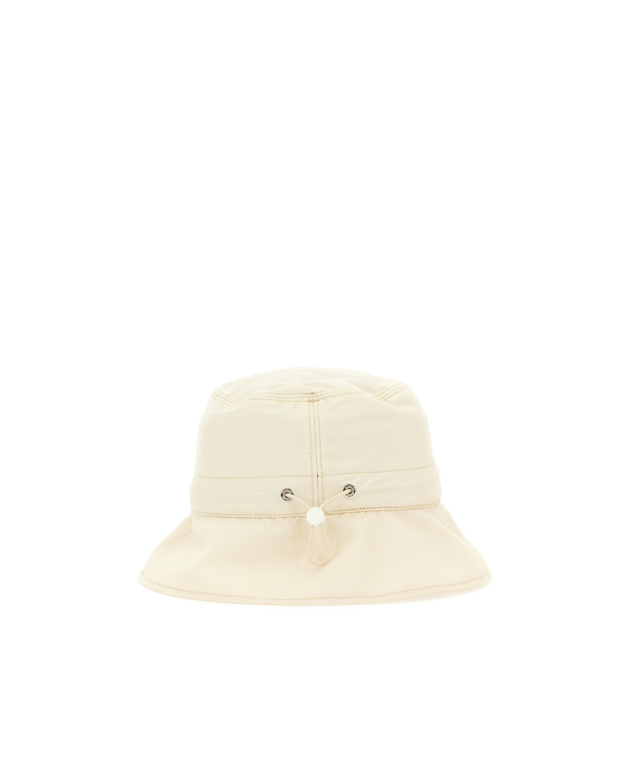 Moncler Bucket Hat With Logo In White